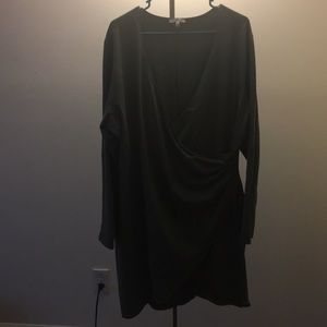 Olive Green Wrap Dress